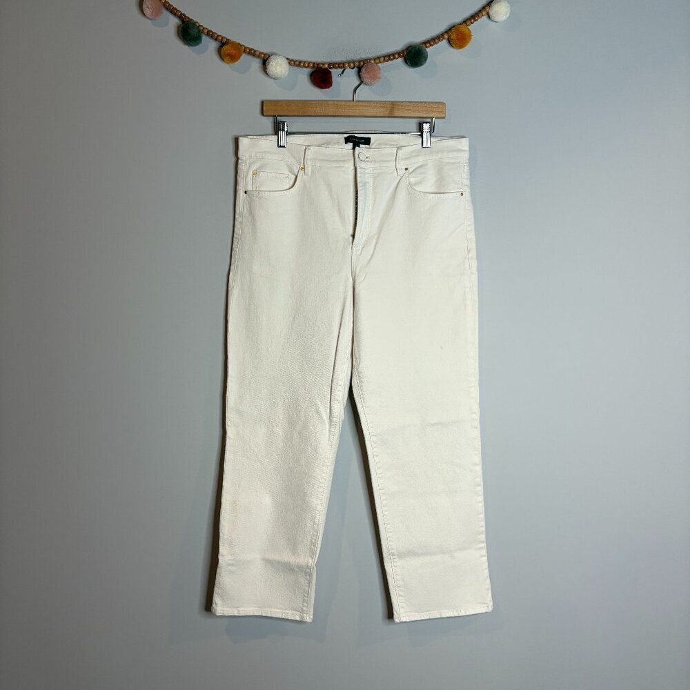 Ann Taylor off white The Straight jeans